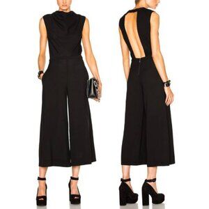 Maison Margiela S/S 2016 Black Wool Crepe Cowl-Neck Cut-Out-Back Sleeveless Jump